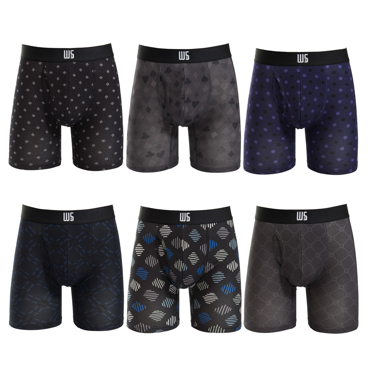 6" Inseam Boxer Briefs - MicroModal - W/Chafe Safe Pouch