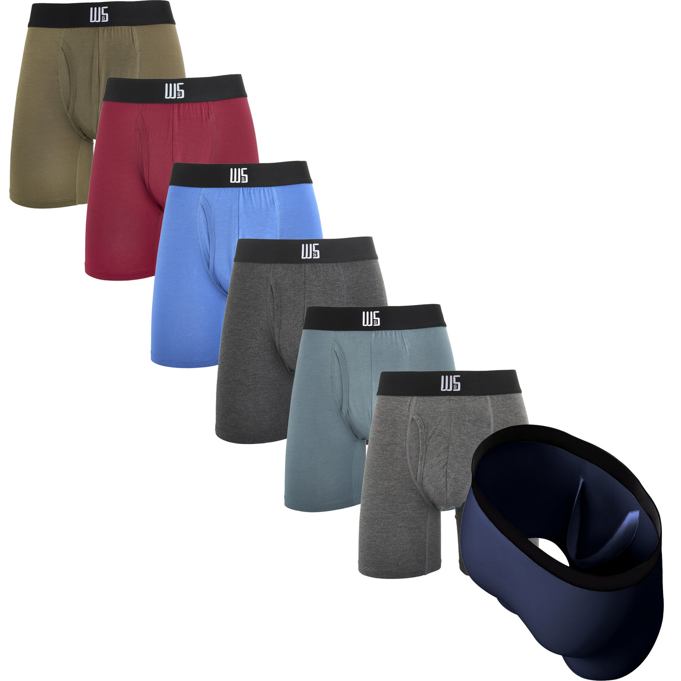 6" Inseam Boxer Briefs - MicroModal - W/Chafe Safe Pouch