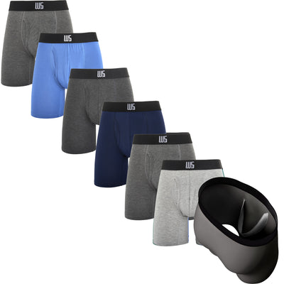 6" Inseam Boxer Briefs - MicroModal - W/Chafe Safe Pouch