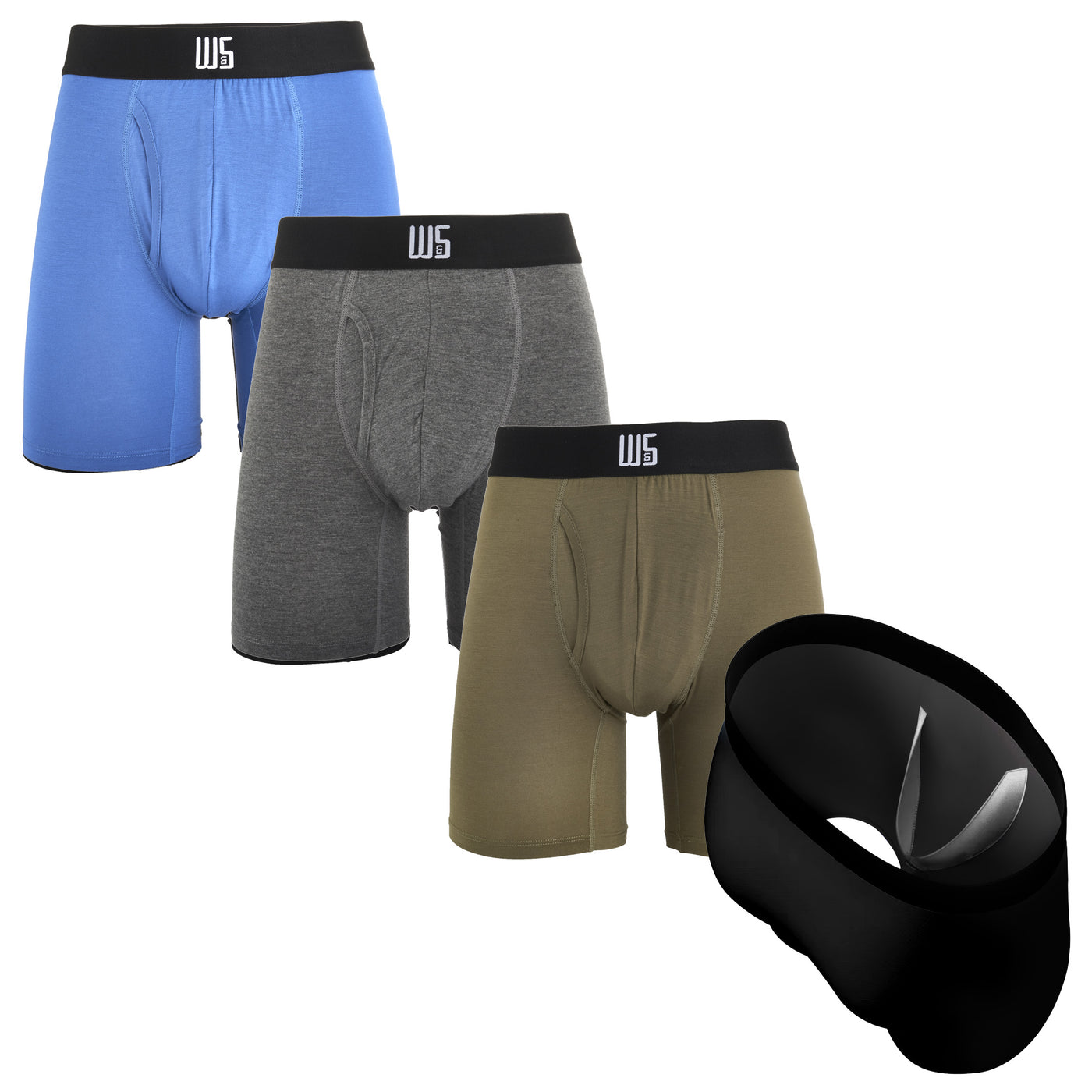 6" Inseam Boxer Brief 4 Pack - MicroModal - W/Chafe Safe Pouch