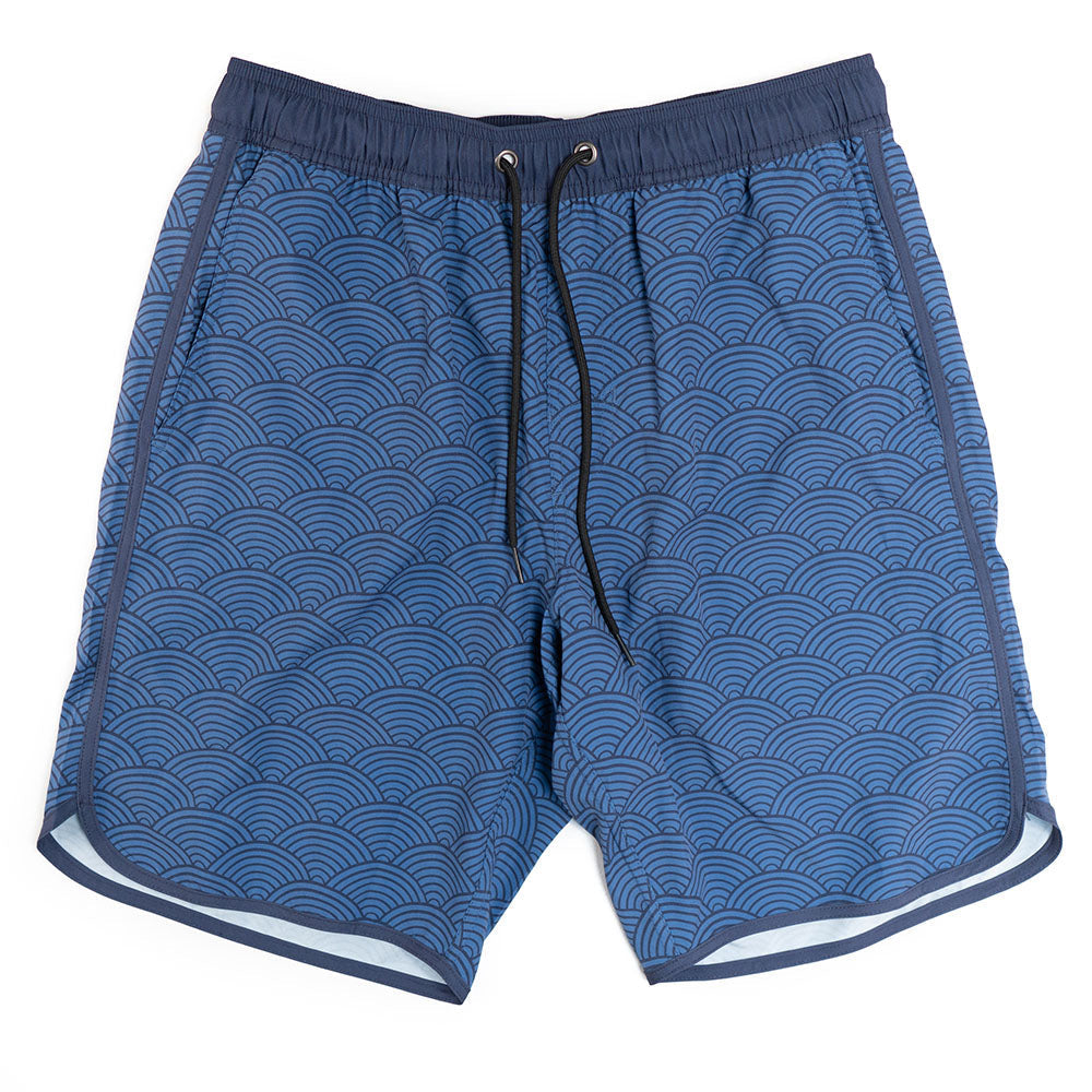 Light Blue Blue Swim Trunks W/Performance Liner | 8" Inseam