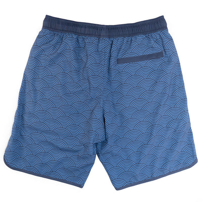 Navy Blue Swim Trunks W/Performance Liner | 8" Inseam