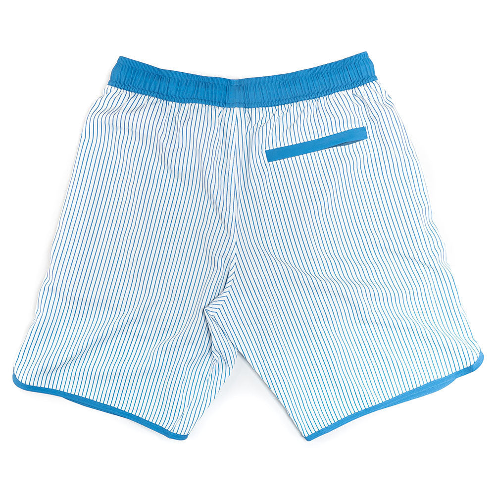 Light Blue Blue Swim Trunks W/Performance Liner | 8" Inseam