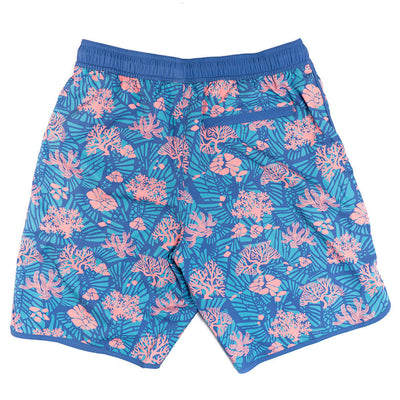 Light Blue Blue Swim Trunks W/Performance Liner | 8" Inseam