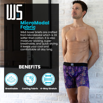 6" Inseam Boxer Briefs - MicroModal - W/Chafe Safe Pouch