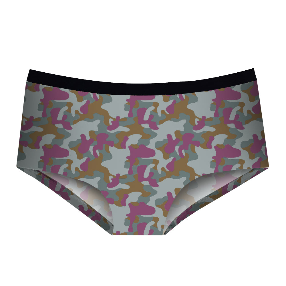 Camo purple and green cheeky bikini
